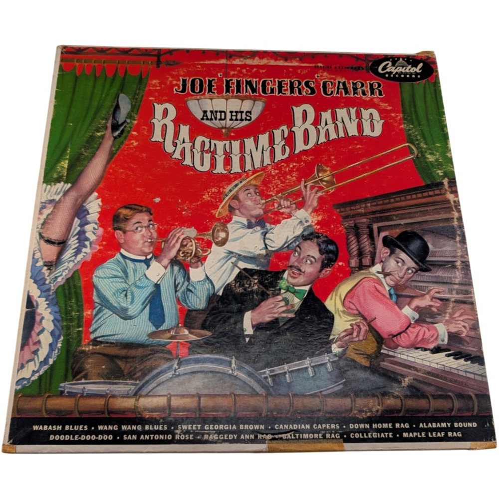 Joe Fingers Carr Ragtime Band 1954 Capitol T 443 Mono LP VG Vinyl G Sleeve